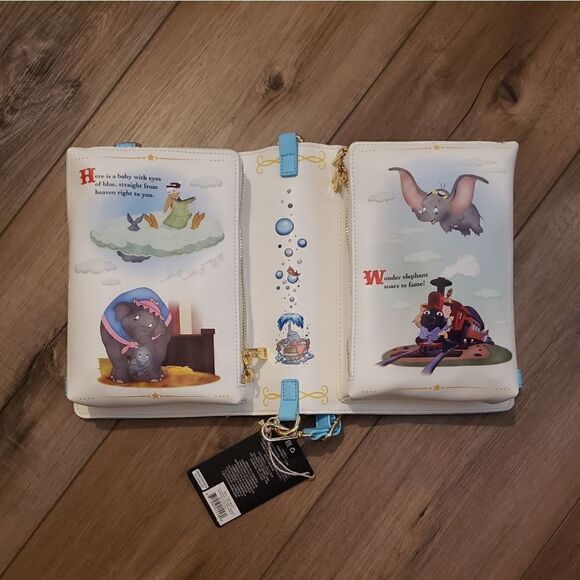 Loungefly Disney Dumbo Book Convertible  Backpack/Crossbody Bag NWT - Picture 12 of 16